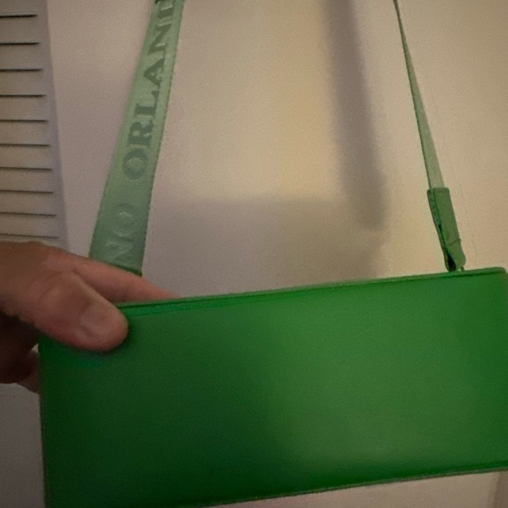 Valentino Orlandi Green Logo Crossbody Bag - Picture 7 of 13